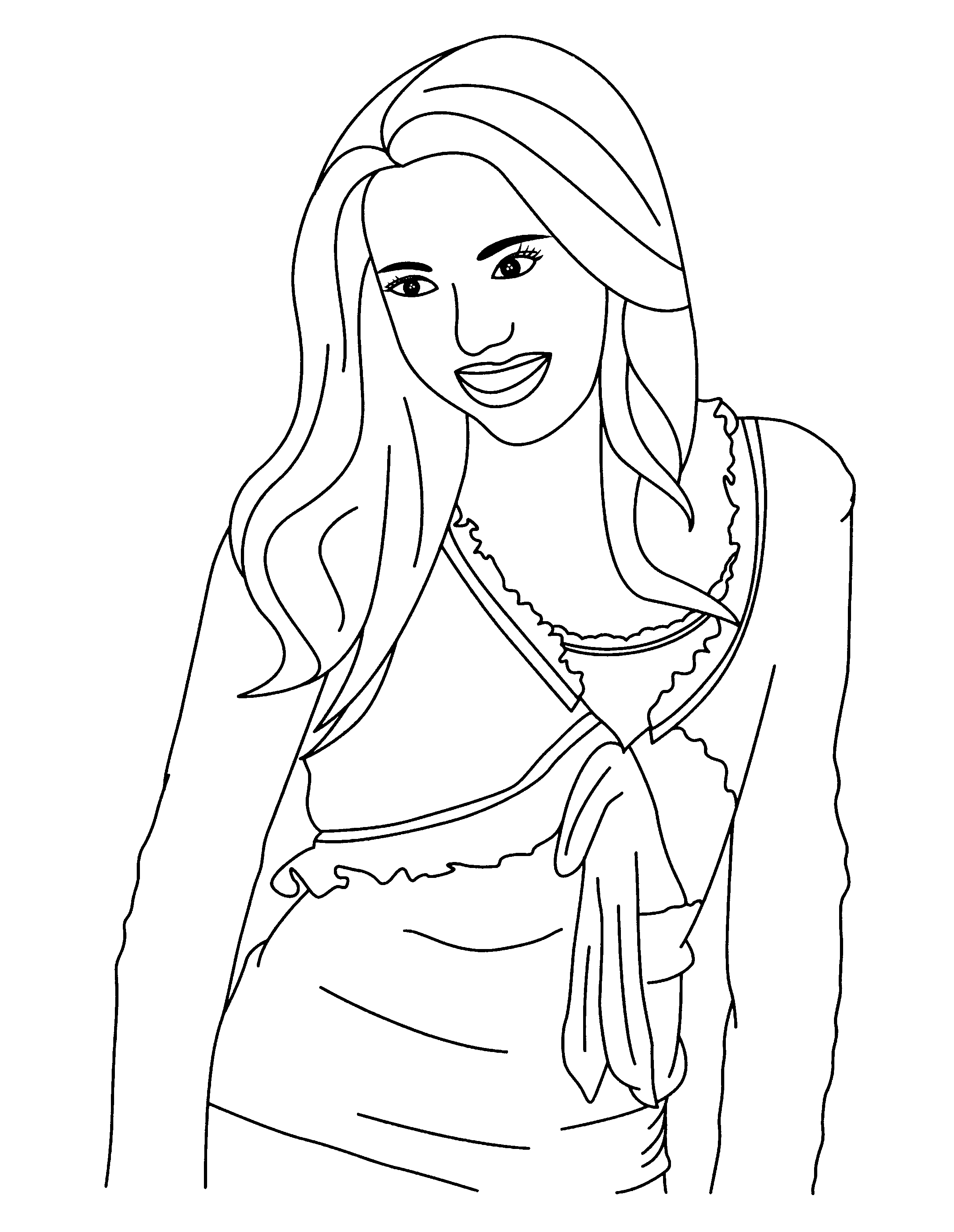 Disegno di Disegno di Hannah Montana e da colorare