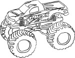 Monster Truck drawing and coloring page