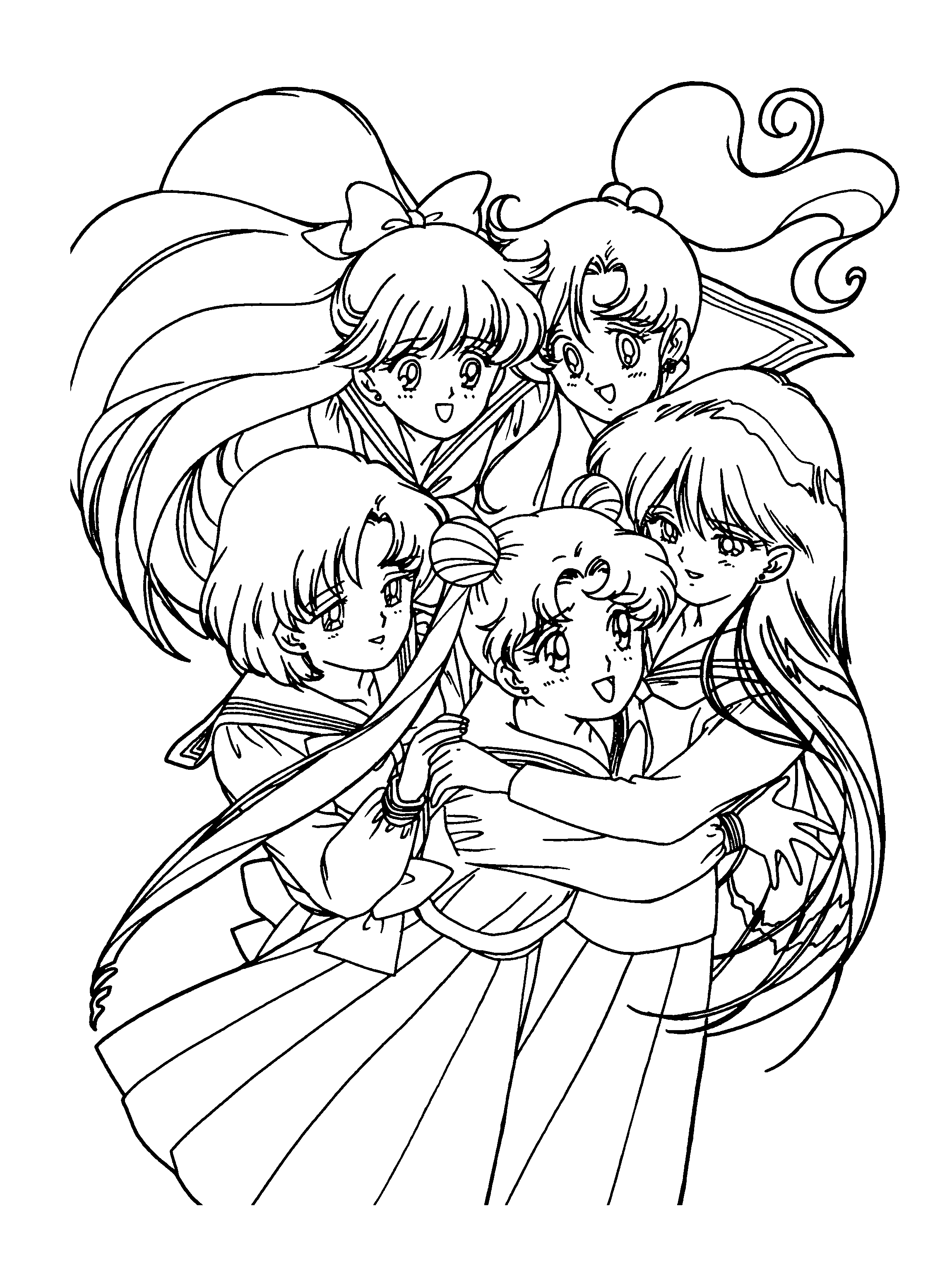 Sailor Moon drawing and coloring page