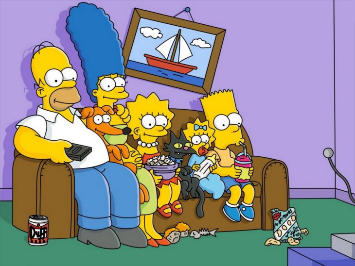 Disegno di Famiglia Simpson da colorare