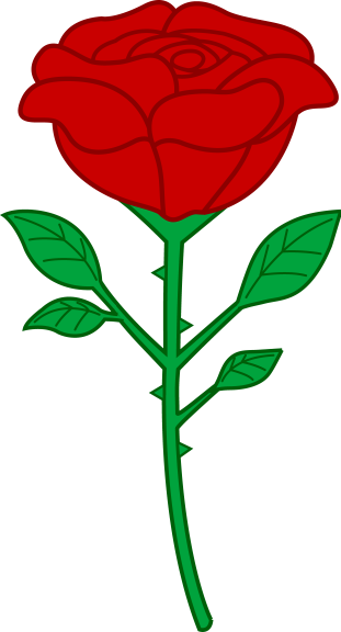 Disegno di Fiore rosa da colorare 2