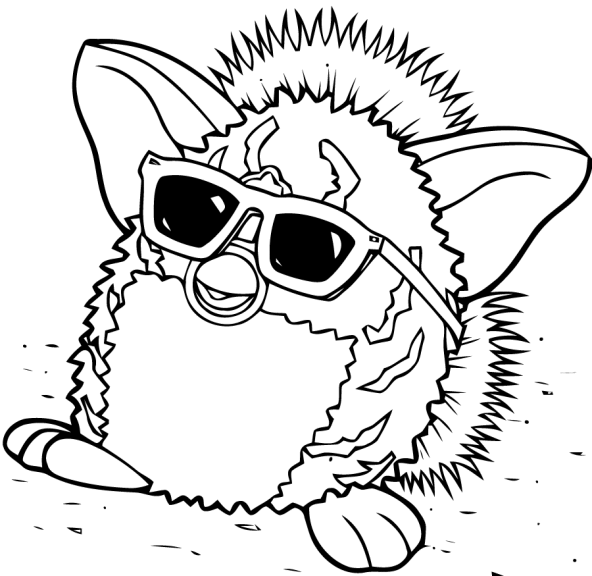 Free Furby coloring page