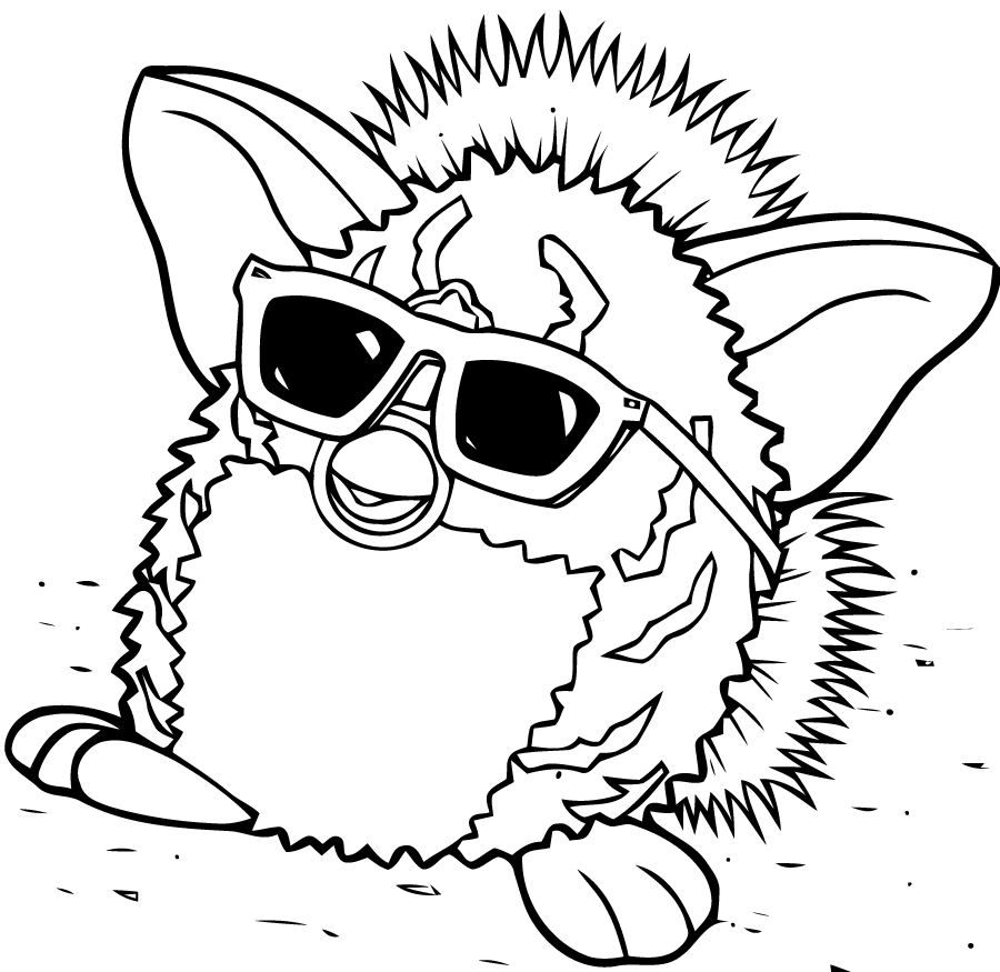 Free Furby coloring page