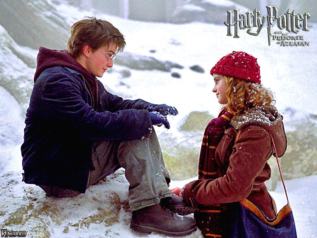 Coloriage Harry Potter et Hermione à imprimer