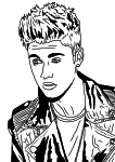 Justin Bieber Free coloring page