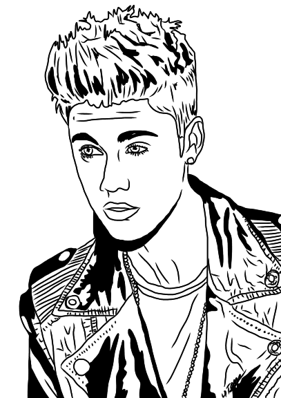Justin Bieber coloriage