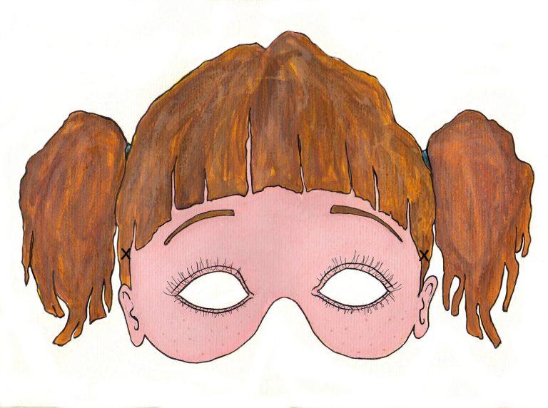 Girl Mask coloring page - free printable coloring pages on coloori.com