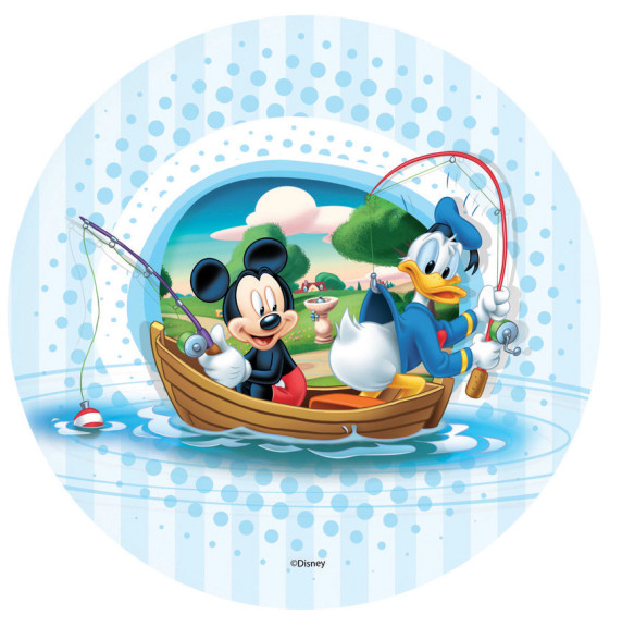 Disegno di Mickey Fishing da colorare