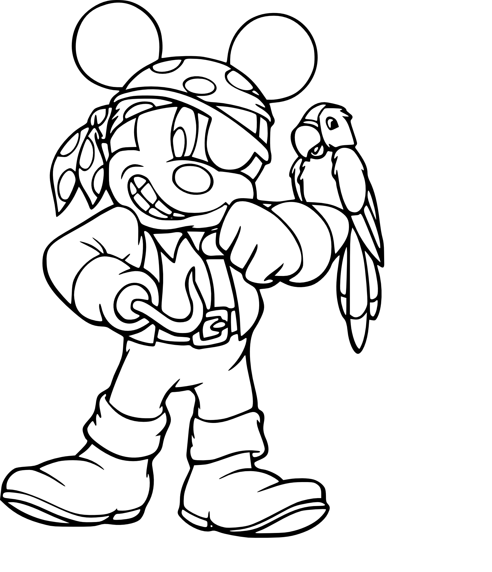 Disegno di Topolino pirata gratis da colorare