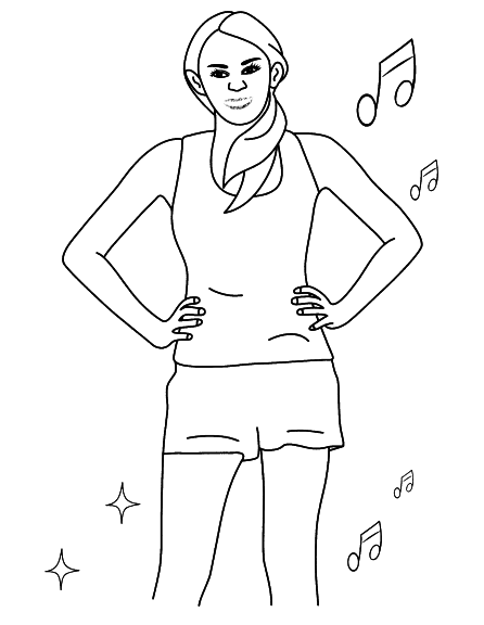 Miley Cyrus Free coloring page