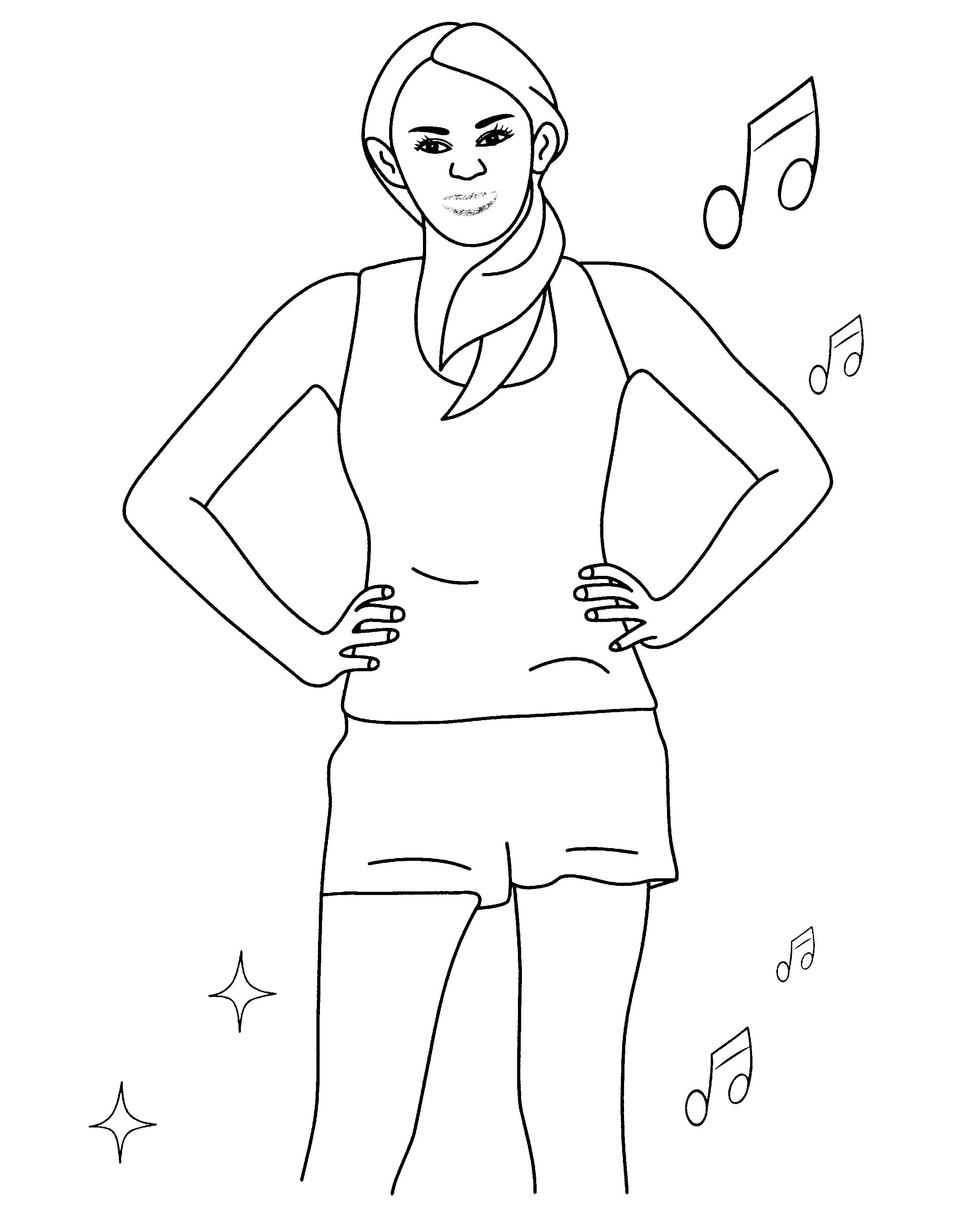 Miley Cyrus Free coloring page