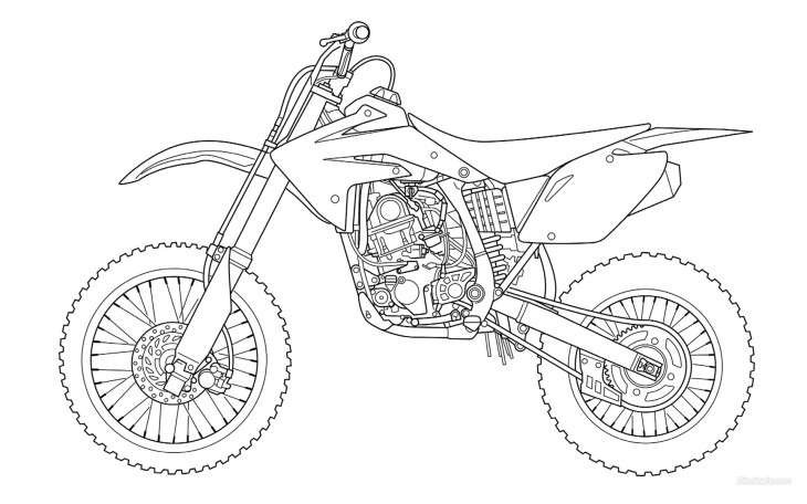 Free Motocross coloring page