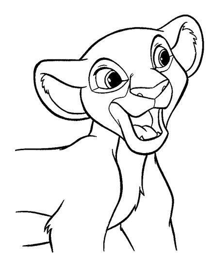 Nala Roi Lion coloriage