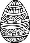 Disegno di Uovo di Pasqua gratuito da colorare