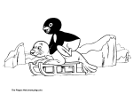 Free Pingu coloring page
