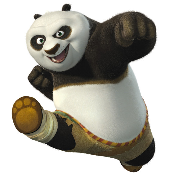 Disegno di Po Kung Fu Panda da colorare