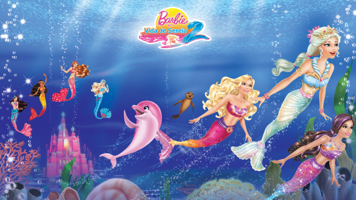 Disegno di Barbie come sirena gratis da colorare