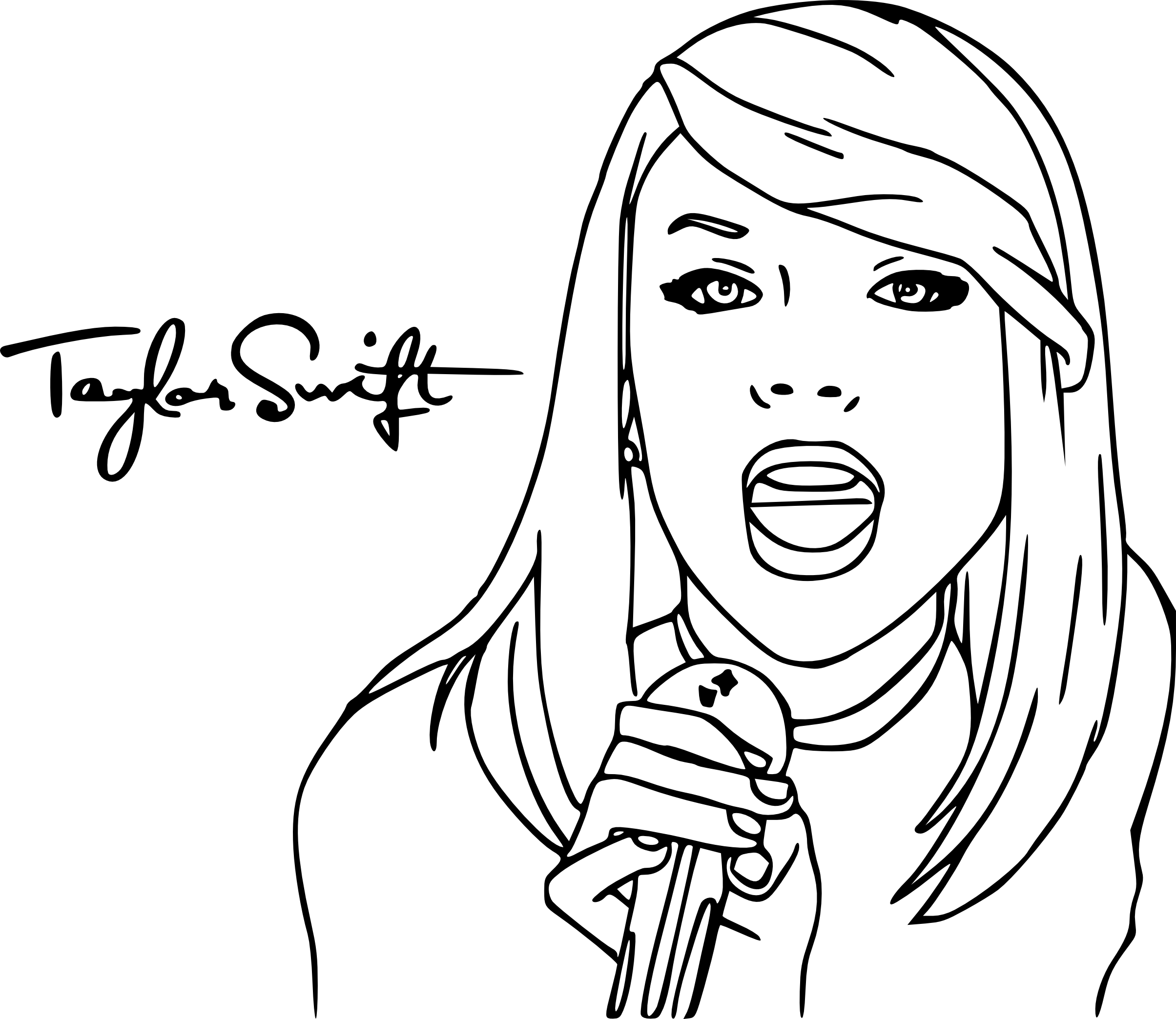 Taylor Swift coloring page  Free Printable Coloring Pages