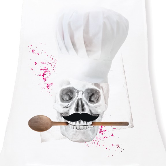 Disegno di Cranio e ossa incrociate - Cuoco da colorare