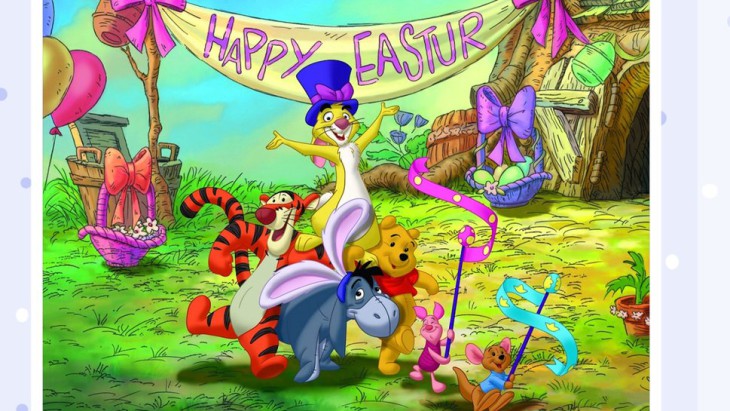 Disegno di Pasqua di Winnie The Pooh da colorare