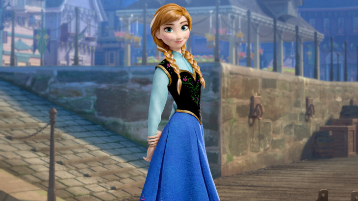 Disegno di Frozen Anna da colorare