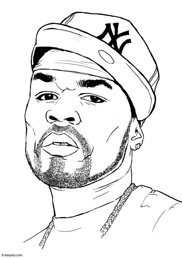Disegno di 50 Cent da colorare