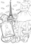 Disegno di Parigi per adulti da colorare