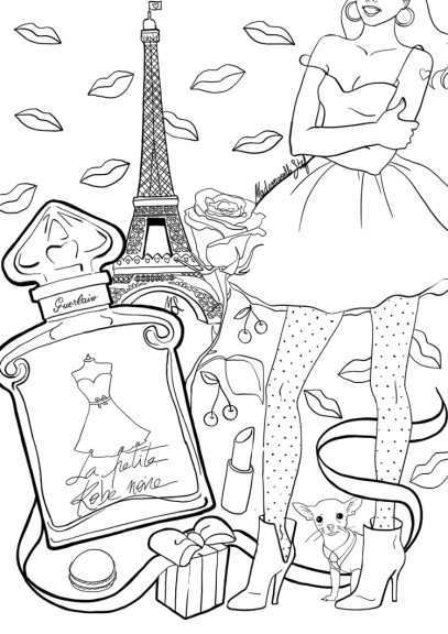 Adult Paris coloring page