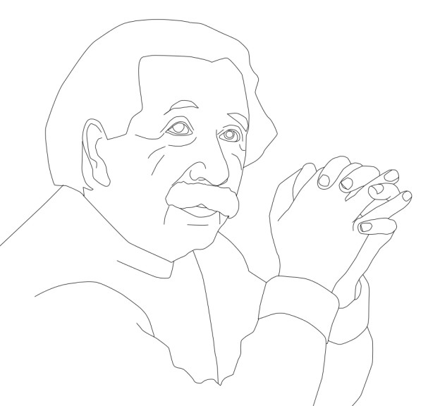 Disegno di Albert Einstein da colorare
