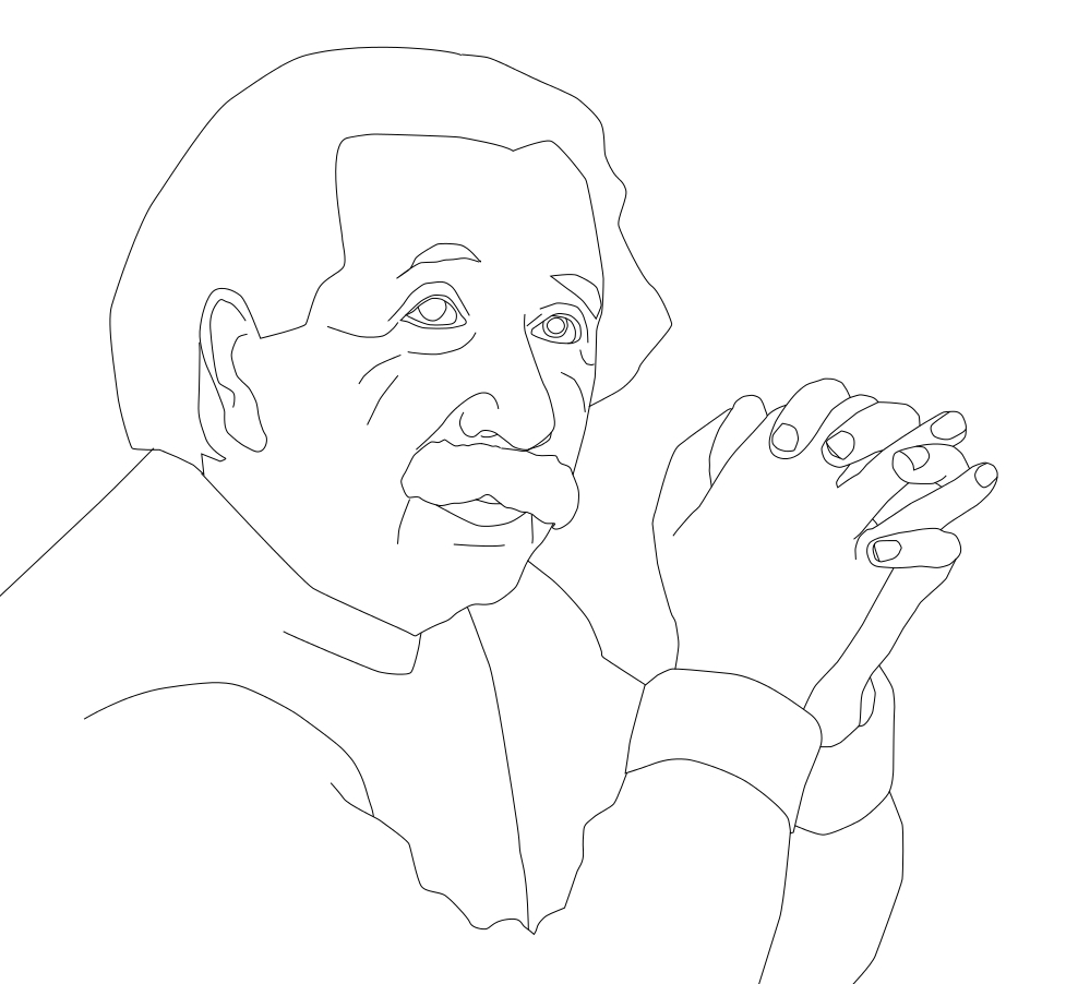 Albert Einstein coloring page