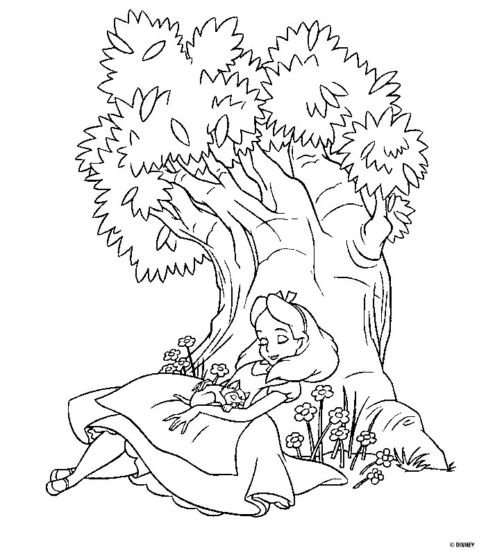 Alice In Wonderland Free coloring page