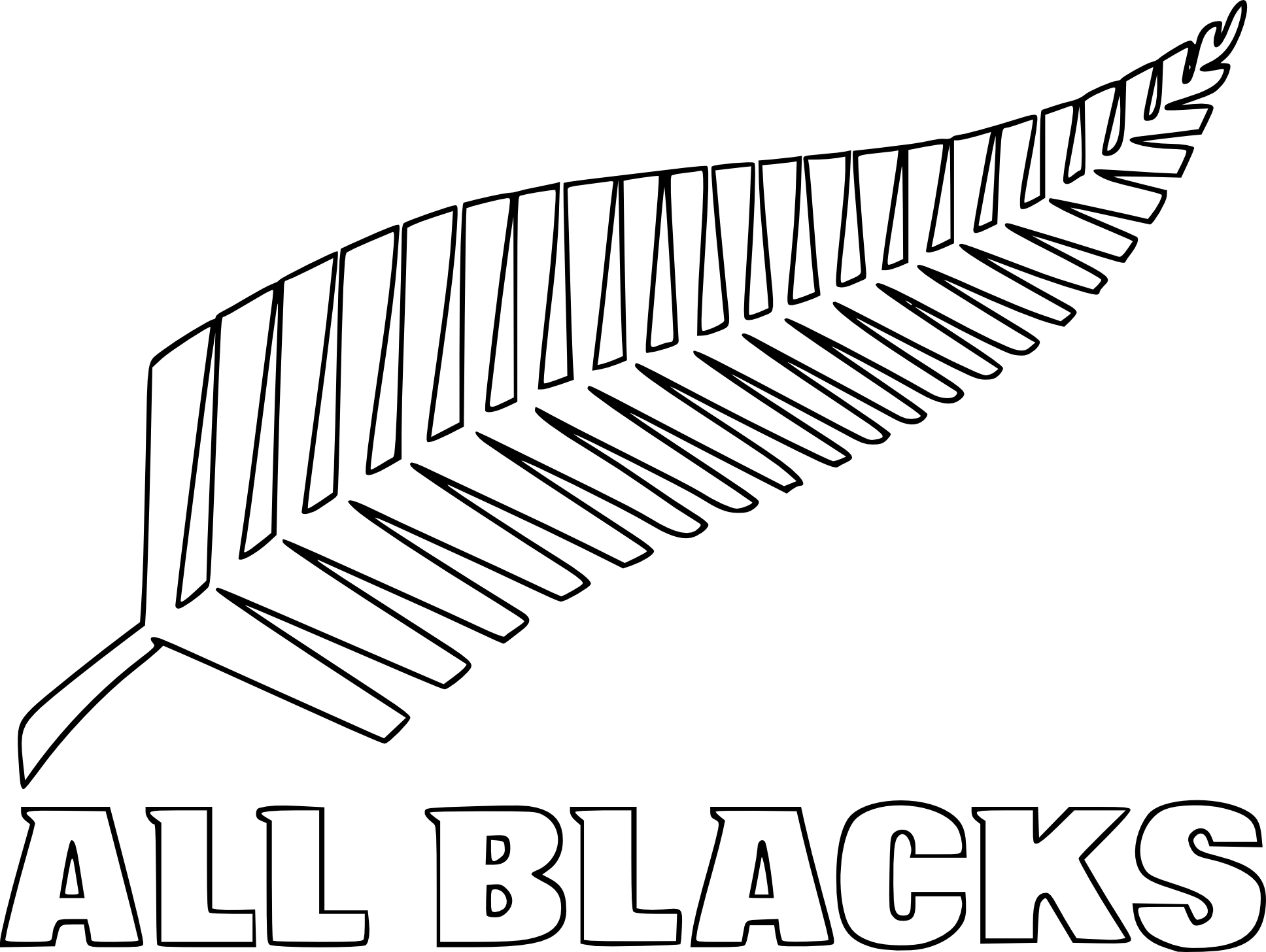 Disegno di All Blacks Nuova Zelanda da colorare