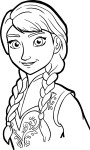 Disegno di Frozen Anna da colorare