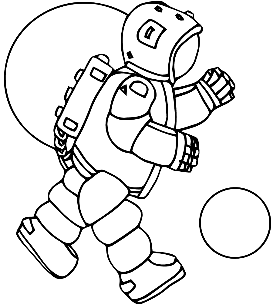 Coloriage astronaute à imprimer