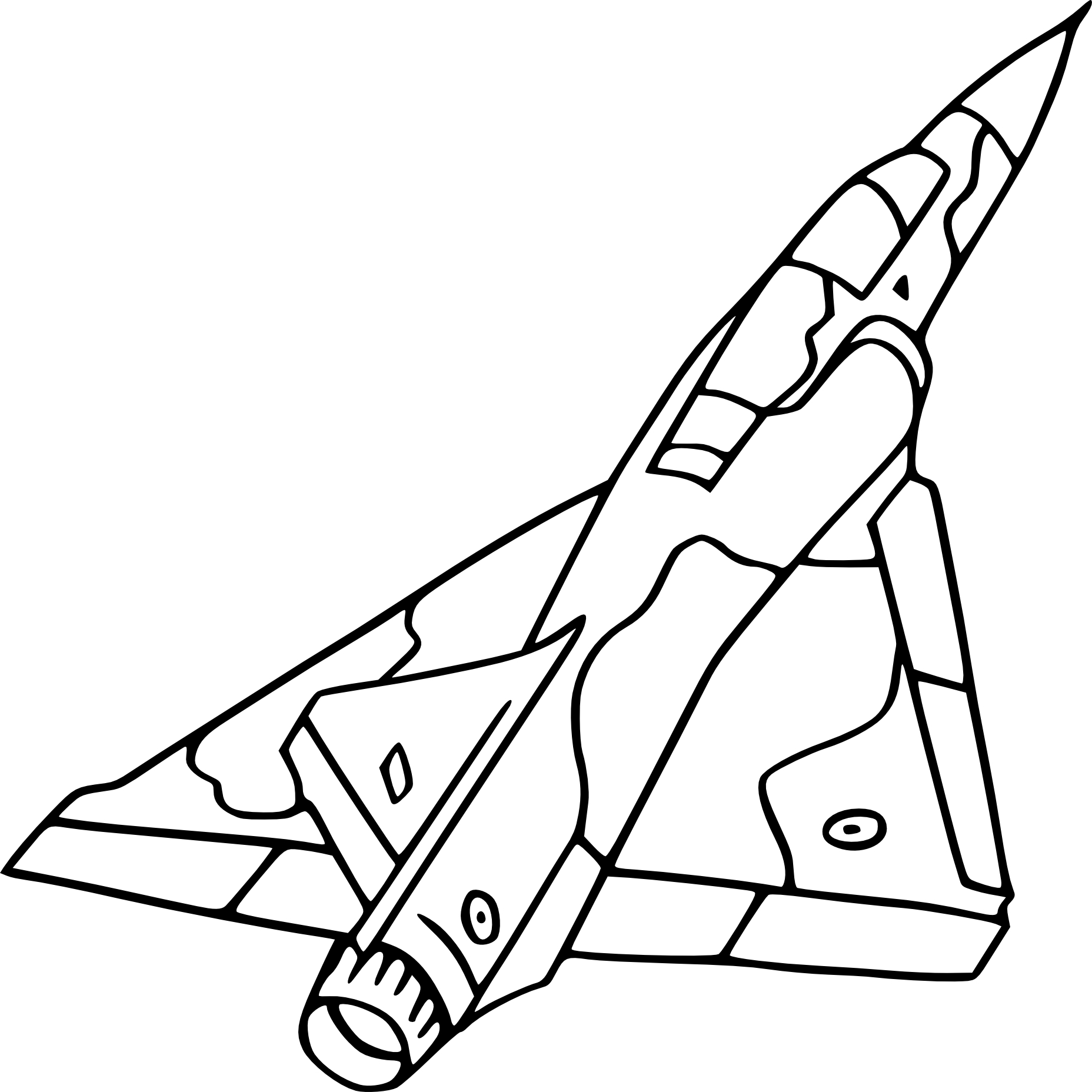 Warplane coloring page