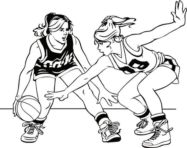 Womens Basketball coloring page