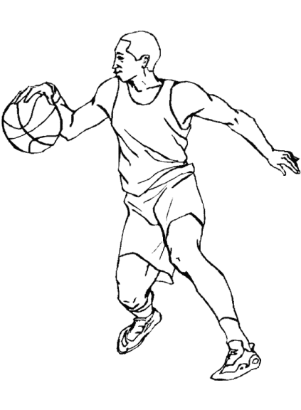 Coloriage basketteur NBA