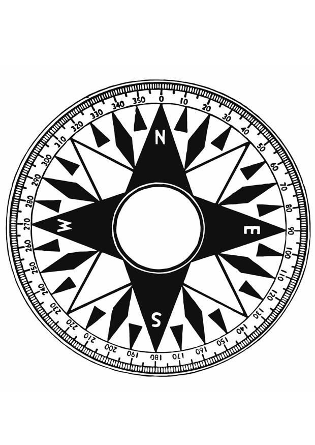 Compass coloring page