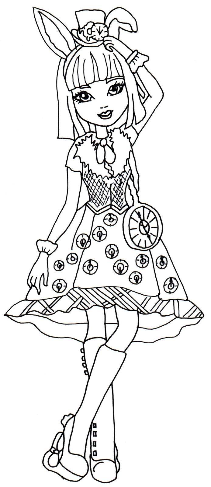 Bunny White Ever After High coloring page
