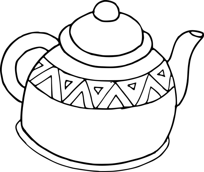 Disegno di Caffettiera da colorare