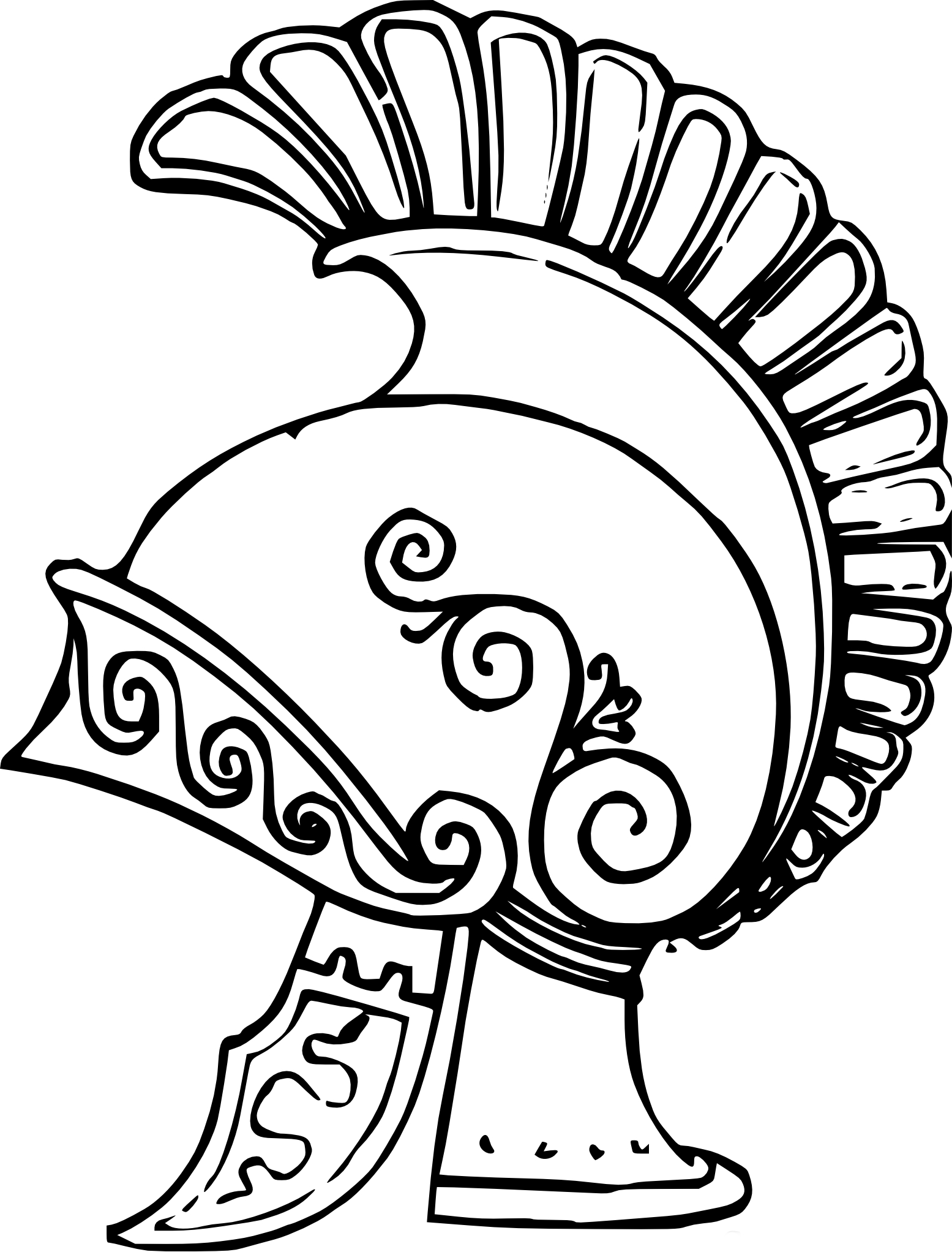 Roman Helmet coloring page