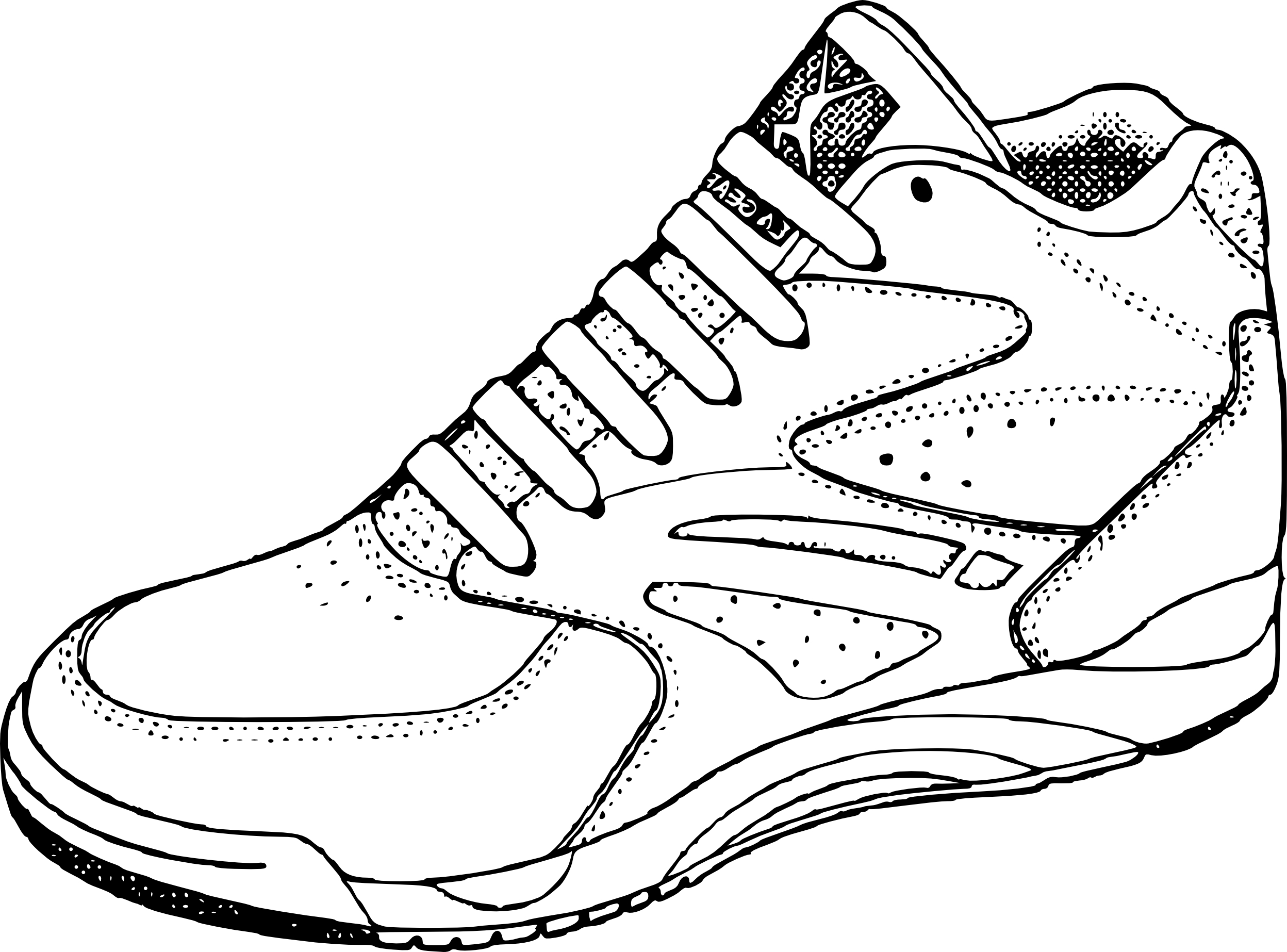 chaussure basket a colorier,coloriage chaussure de sport