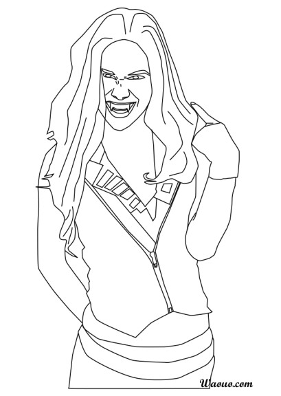 Chica Vampiro coloring page