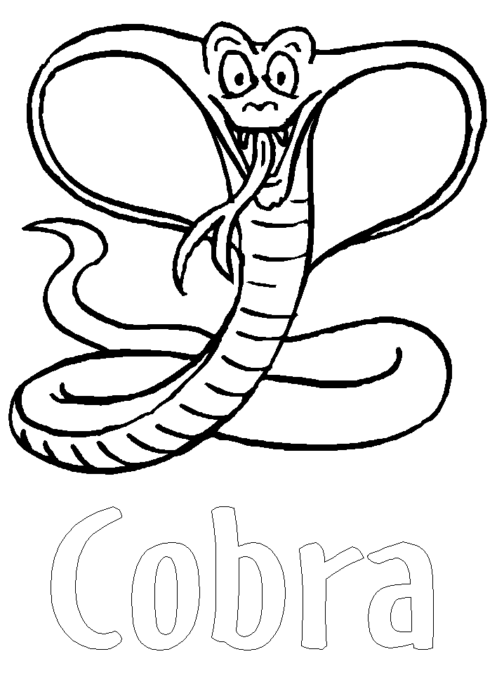 Cobra coloring page