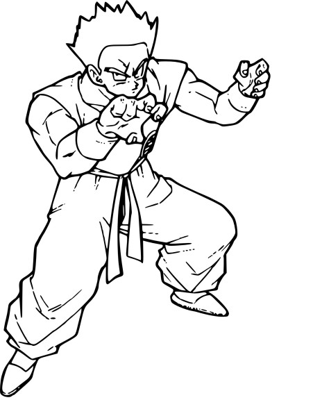 Coloriage DBZ Yamcha