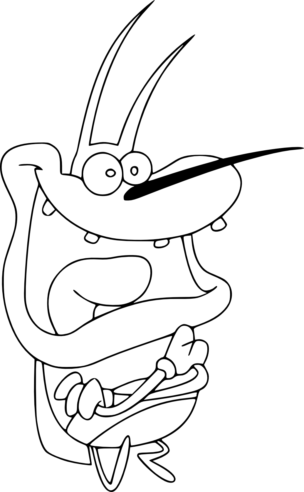 Dee Dee Oggy And The Cockroaches coloring page