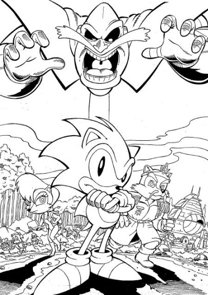 Of Sonic And His Friends coloring page