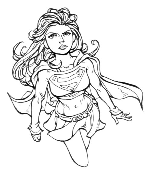 Of Supergirl coloring page