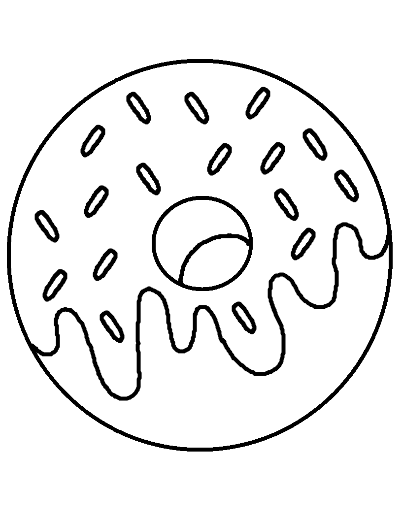 Donuts coloring page