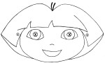 Dora Mask coloring page